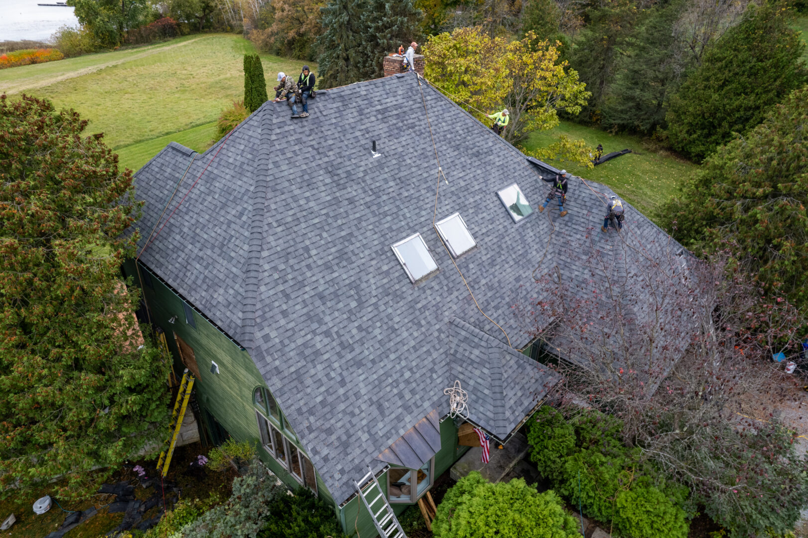 New roof on a house that used to have bats in the roof