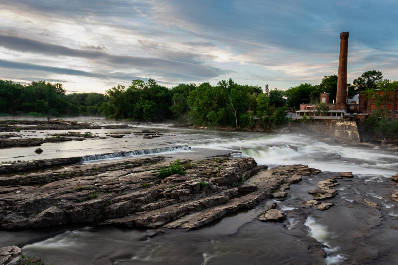 The Winooski River in Winooski, Vermont